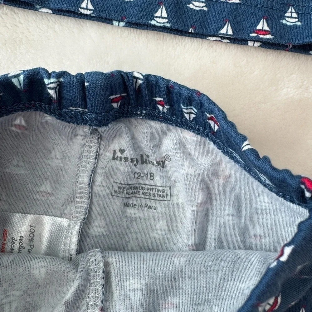 Kissy Kissy Unisex Baby Nautical Themed Pajama Set Size 12-18M
